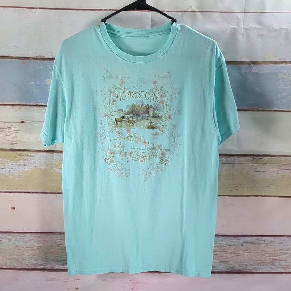 Source Unknown Blue Short Sleeve Tee Graphic Design